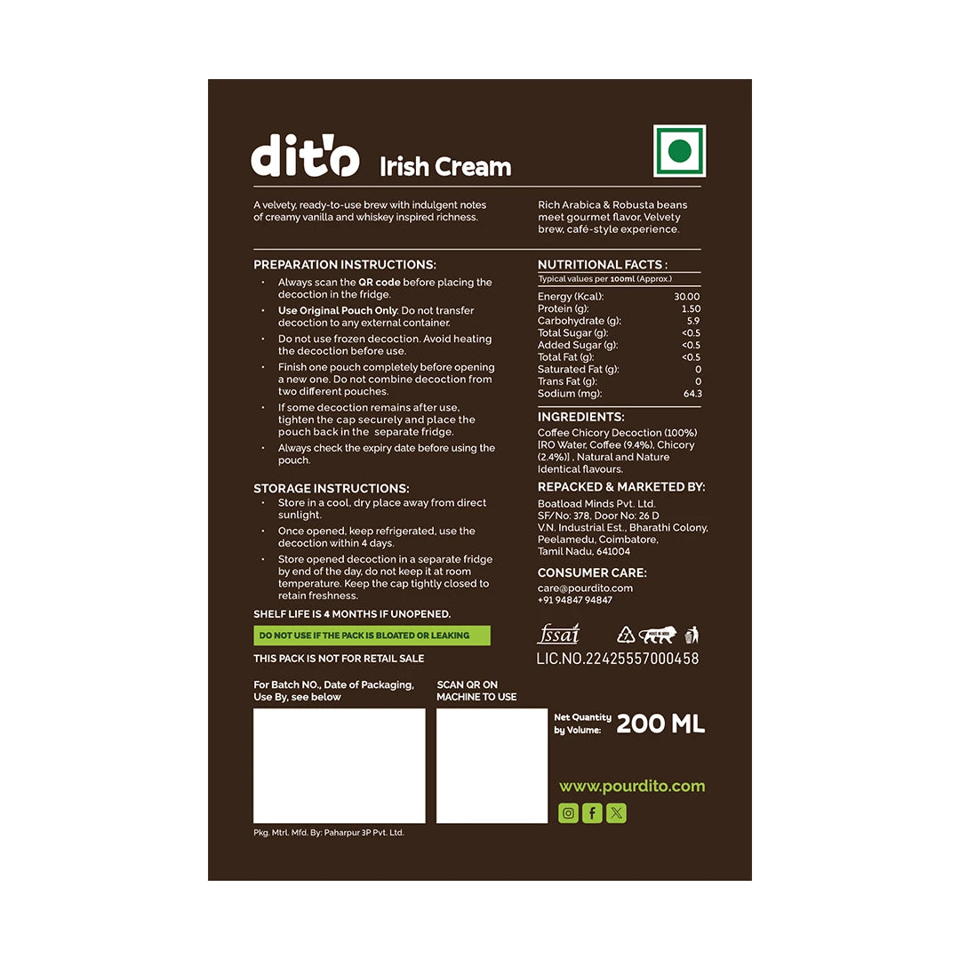 Irish Cream | Filter Coffee Decoction