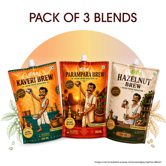 DITO Filter Coffee Discovery Box | 3 Filter Coffee Blends | 3 × 200 ml